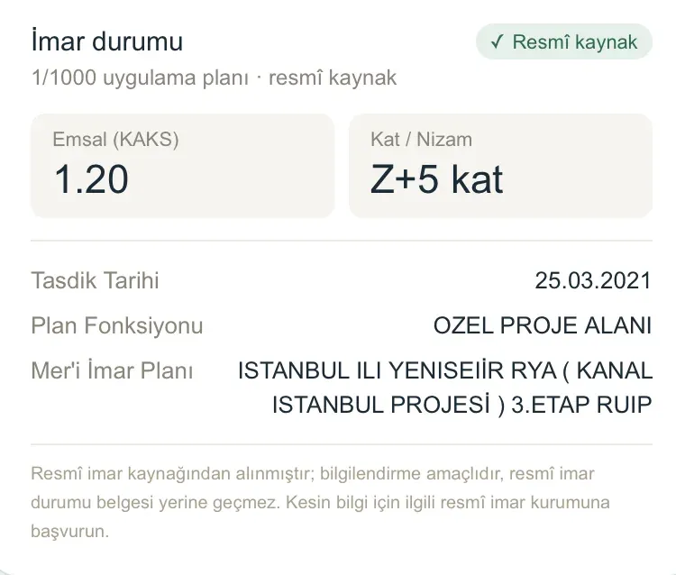Plan kullanım kararları — Uygulama İmar Planı Kullanım Kararı